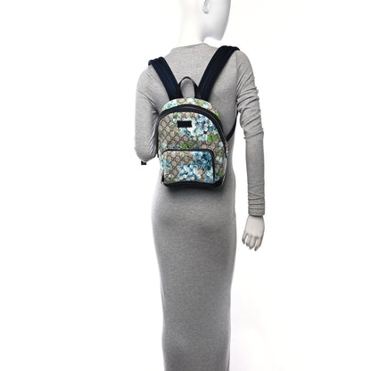 Gucci GG Supreme Monogram Blooms Small Day Backpack Blue 2 of 12