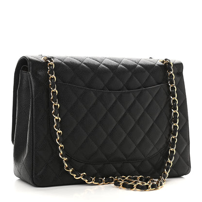 Chanel Caviar Quilted Maxi Double Flap Black 3 of 10