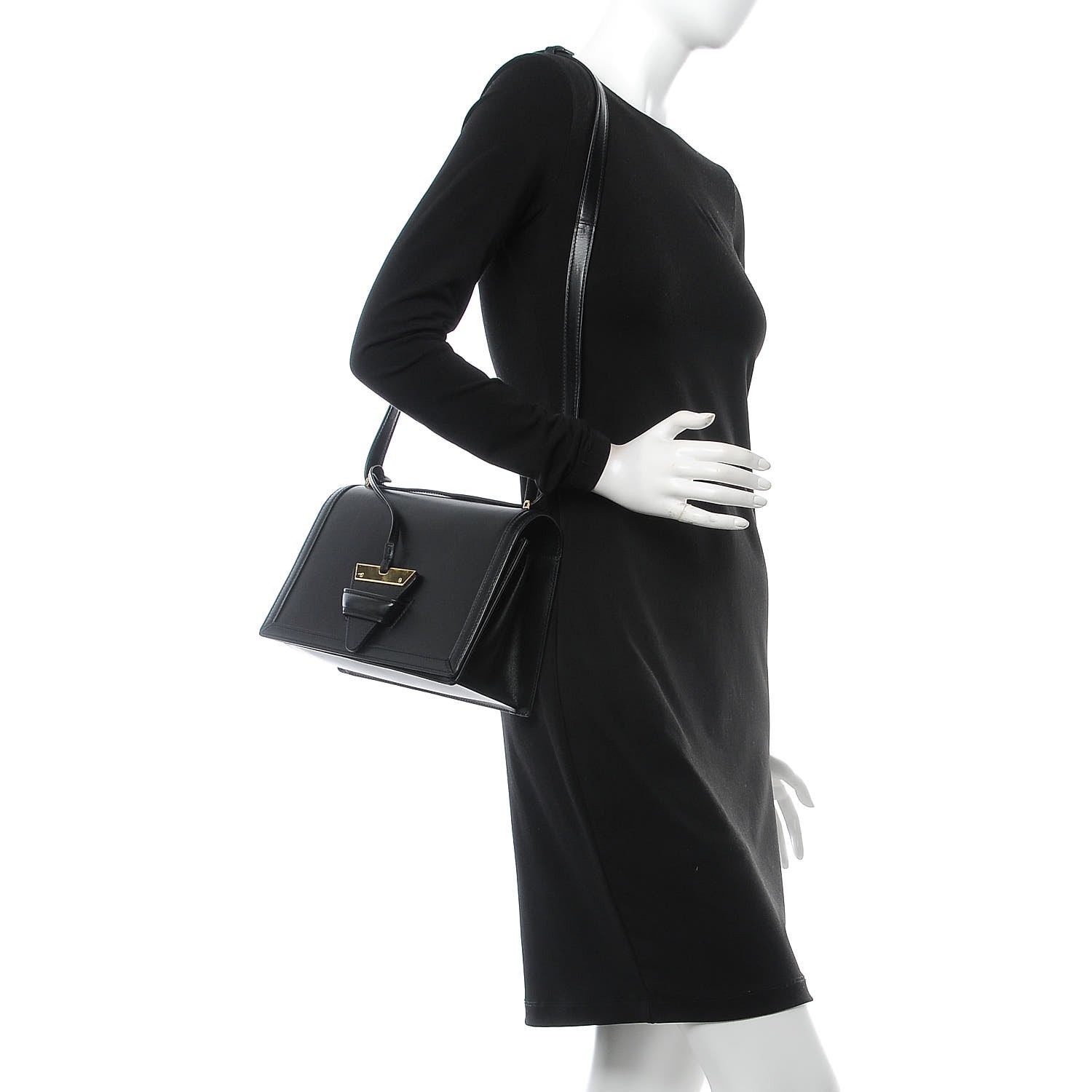 Loewe Calfskin Large Barcelona Shoulder Bag Black 2 of 8