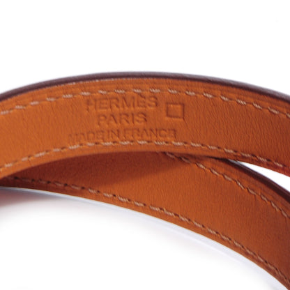Hermes Shiny Alligator Kelly Double Tour Bracelet Rose Tyrien 5 of 7