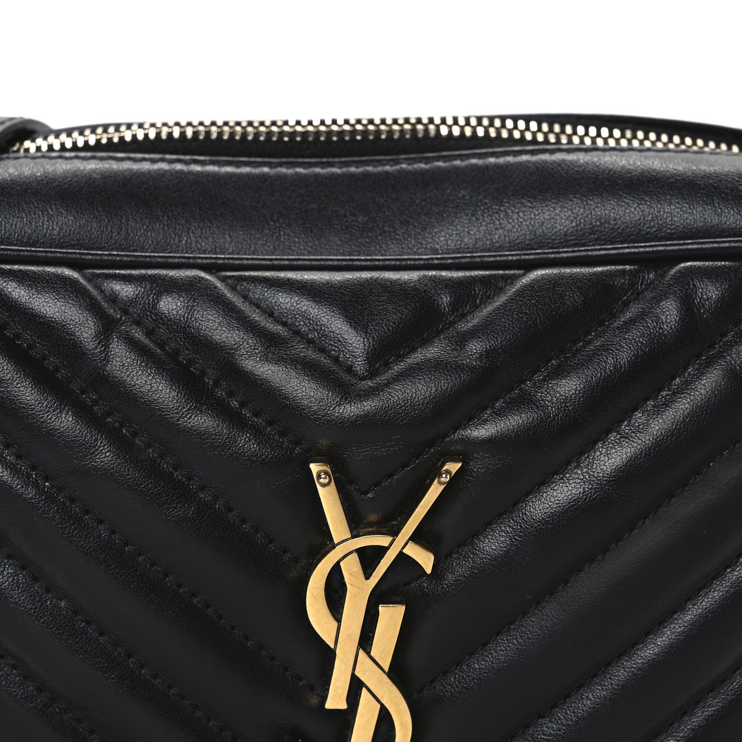 Calfskin Matelasse Monogram Lou Camera Bag Black