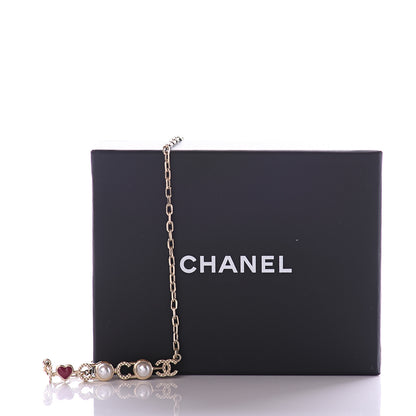Chanel Metal Resin Pearl I Love Coco Necklace Gold Multicolor 5 of 5
