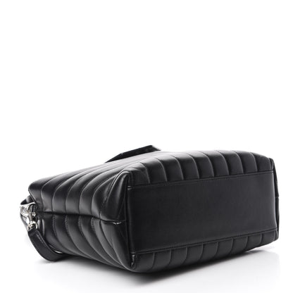 Saint Laurent Calfskin Y Quilted Monogram Small Loulou Shopper Black 5 of 12