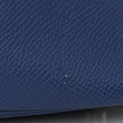 Hermes Epsom Tressage De Cuir Picotin Lock 22 MM Bleu Encre Brique Black 12 of 17