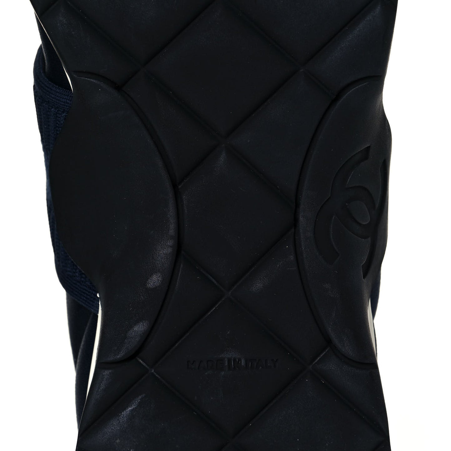 Stretch Fabric CC Sneakers 38.5 Blue