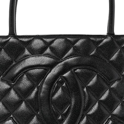 Chanel Caviar Quilted Medallion Tote Black 8 of 13