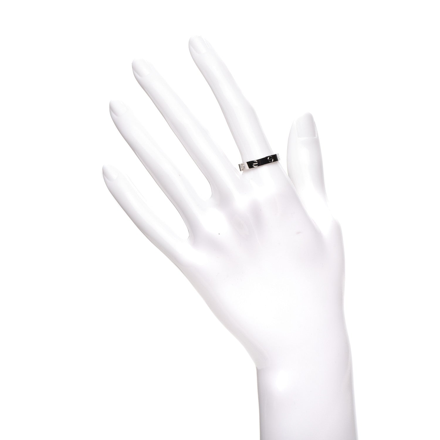 Cartier Platinum 3.5mm LOVE Wedding Band Ring 55 7.25 2 of 4