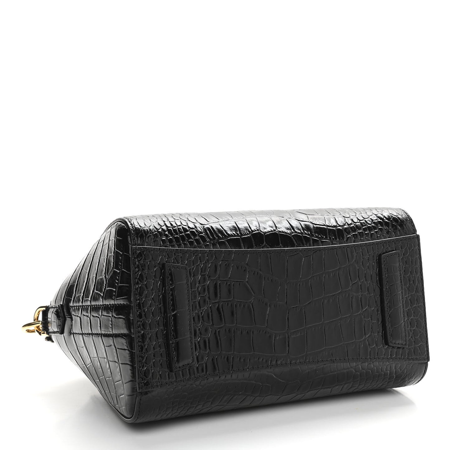Calfskin Crocodile Embossed Mini Antigona Black