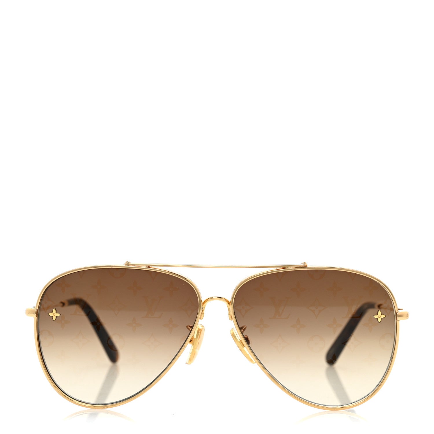 Louis Vuitton Metal The LV Pilot Sunglasses Z1619U Gradient Brown Monogram 2 of 7