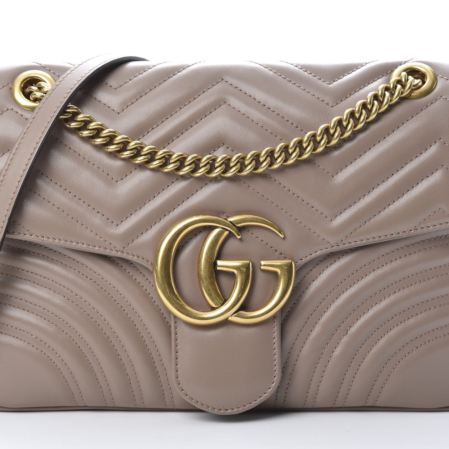 Calfskin Matelasse Medium GG Marmont Shoulder Bag Porcelain Rose