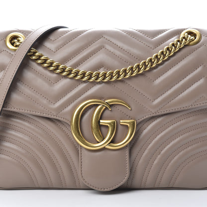 Gucci Calfskin Matelasse Medium GG Marmont Shoulder Bag Porcelain Rose 8 of 12