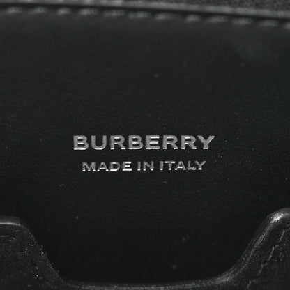 Burberry Suede Crystal Embellished TB Hotfix Shoulder Pouch Black 6 of 8