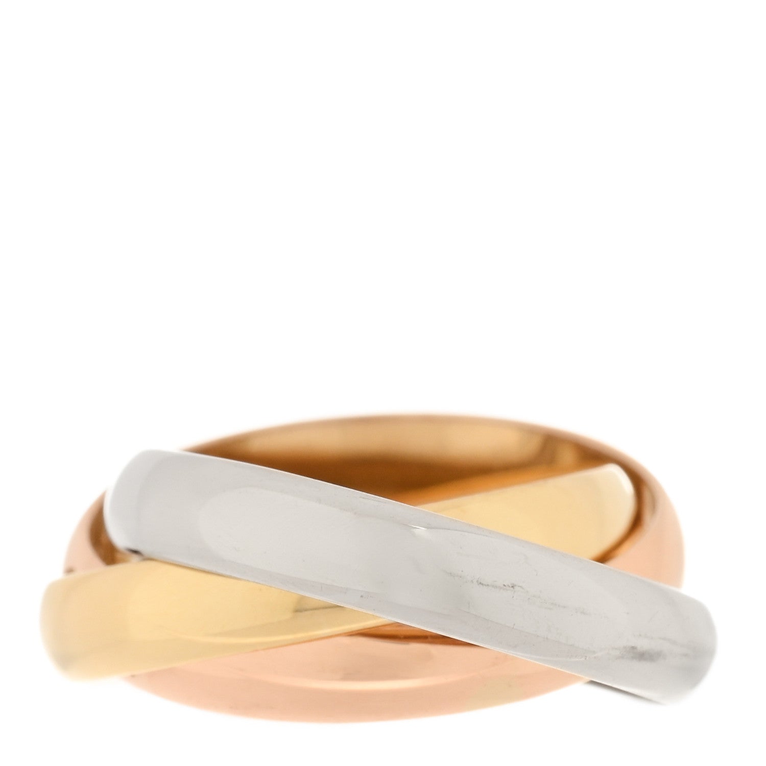 Cartier 18K Pink Yellow White Gold Classic Les Must De Cartier Trinity Ring 51 5.75 3 of 4