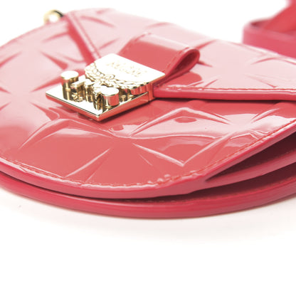 MCM Diamond Patent Patricia Round Crossbody Bag Teaberry 6 of 9