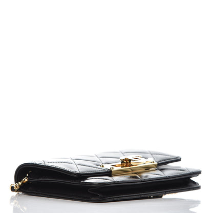Chanel Lambskin Quilted Golden Class Wallet on Chain WOC Black 4 of 9