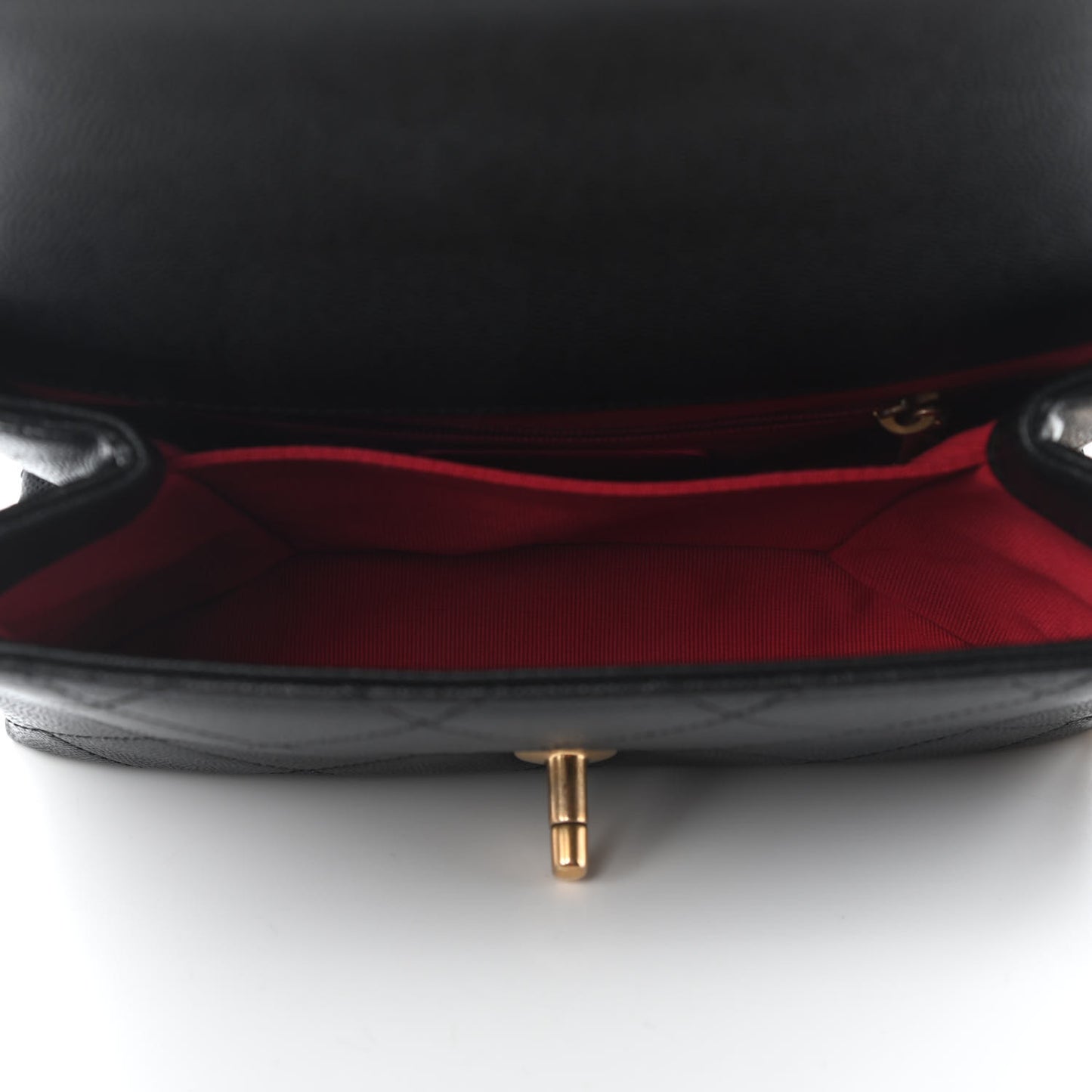 Caviar Quilted Mini Bracelet On Chain Flap Black