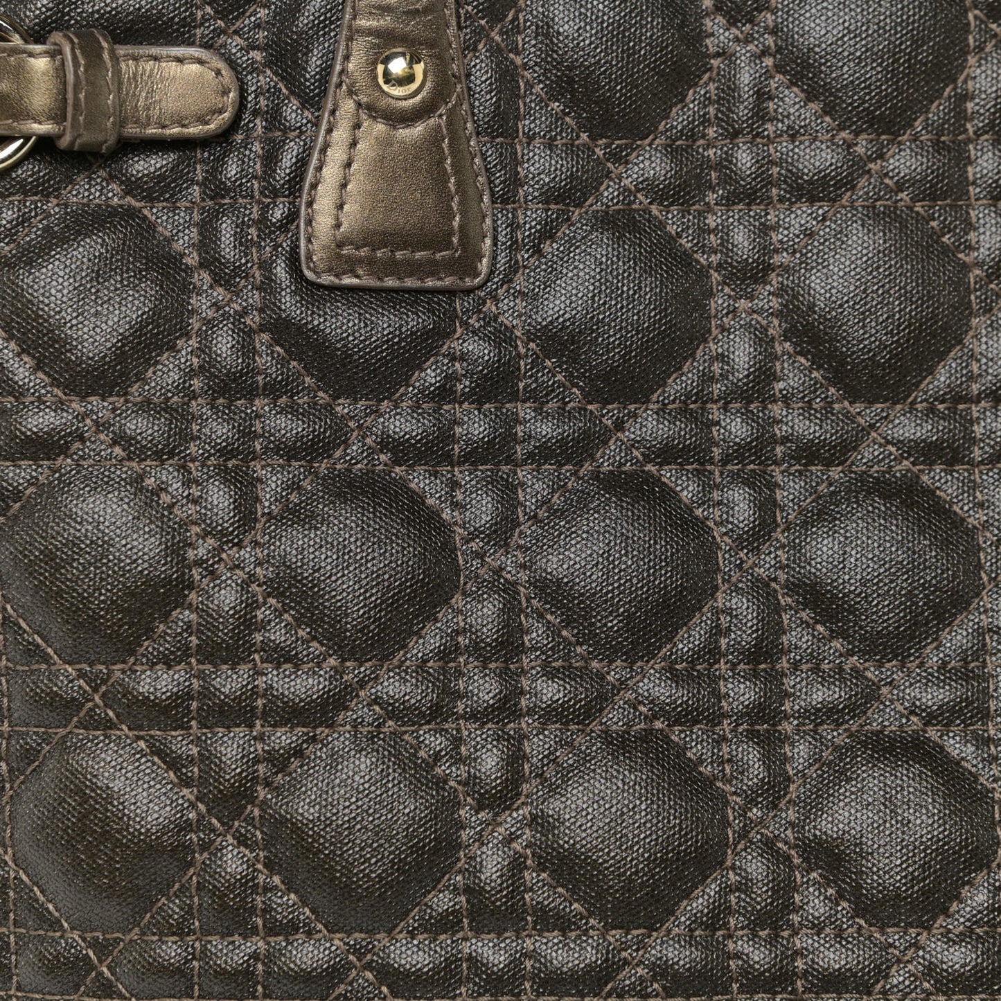 Coated Canvas Cannage Panarea Tote Bronze