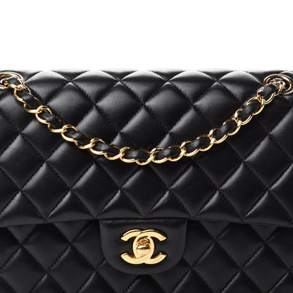 Chanel Lambskin Quilted Medium Double Flap Black 13 of 13