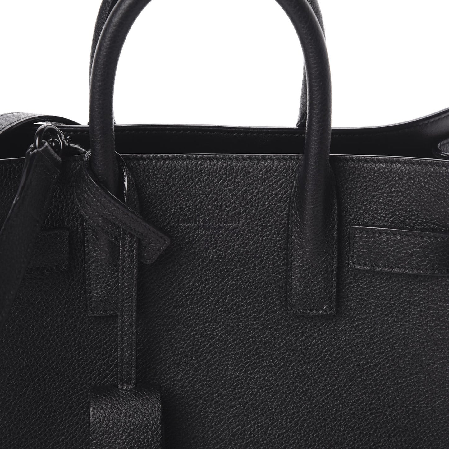 Grained Calfskin Nano Sac De Jour Black