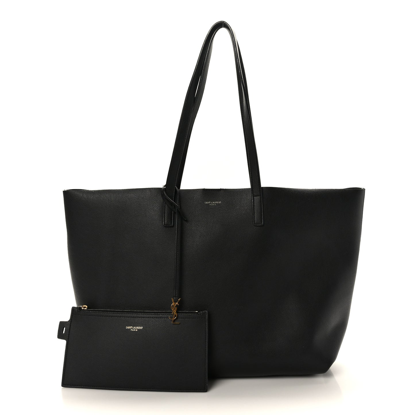 Calfskin Large Shopping Tote Black