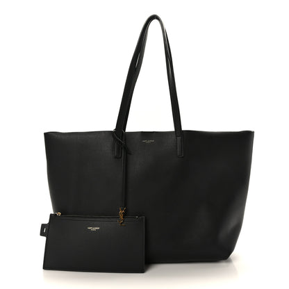 Saint Laurent Calfskin Large Shopping Tote Black 3 of 10