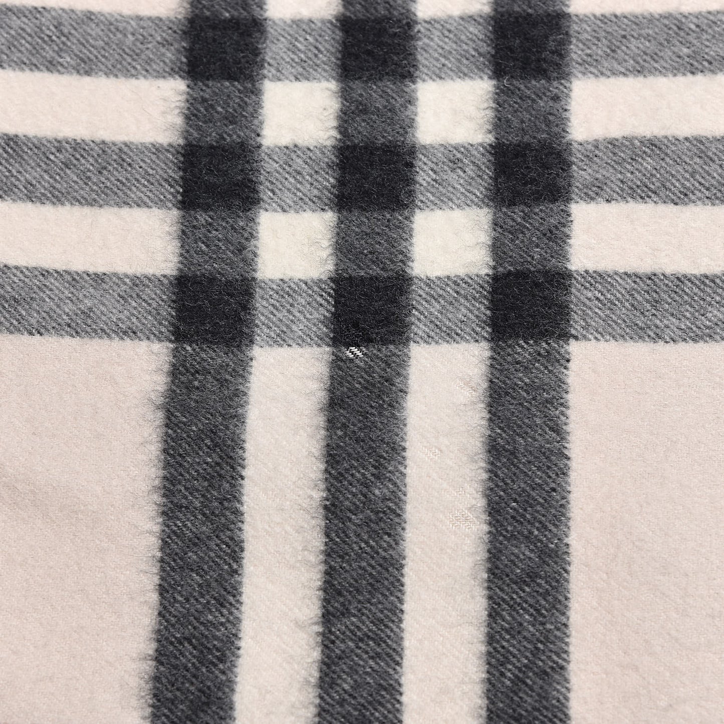 Cashmere Check Snood Scarf Ivory