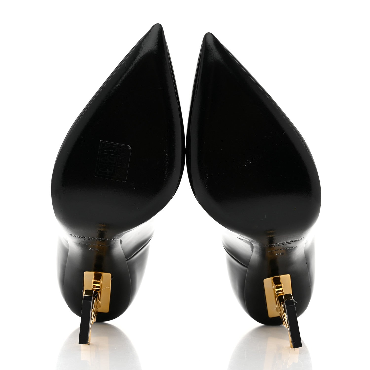 Saint Laurent Patent Opyum 110 Pumps 39 Black Gold 5 of 9