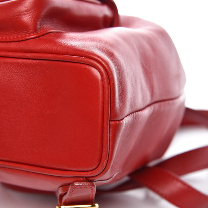 Gucci Calfskin Bamboo Mini Backpack Red 10 of 12