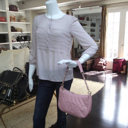 Chanel Caviar Quilted Hobo Pink 2 of 12
