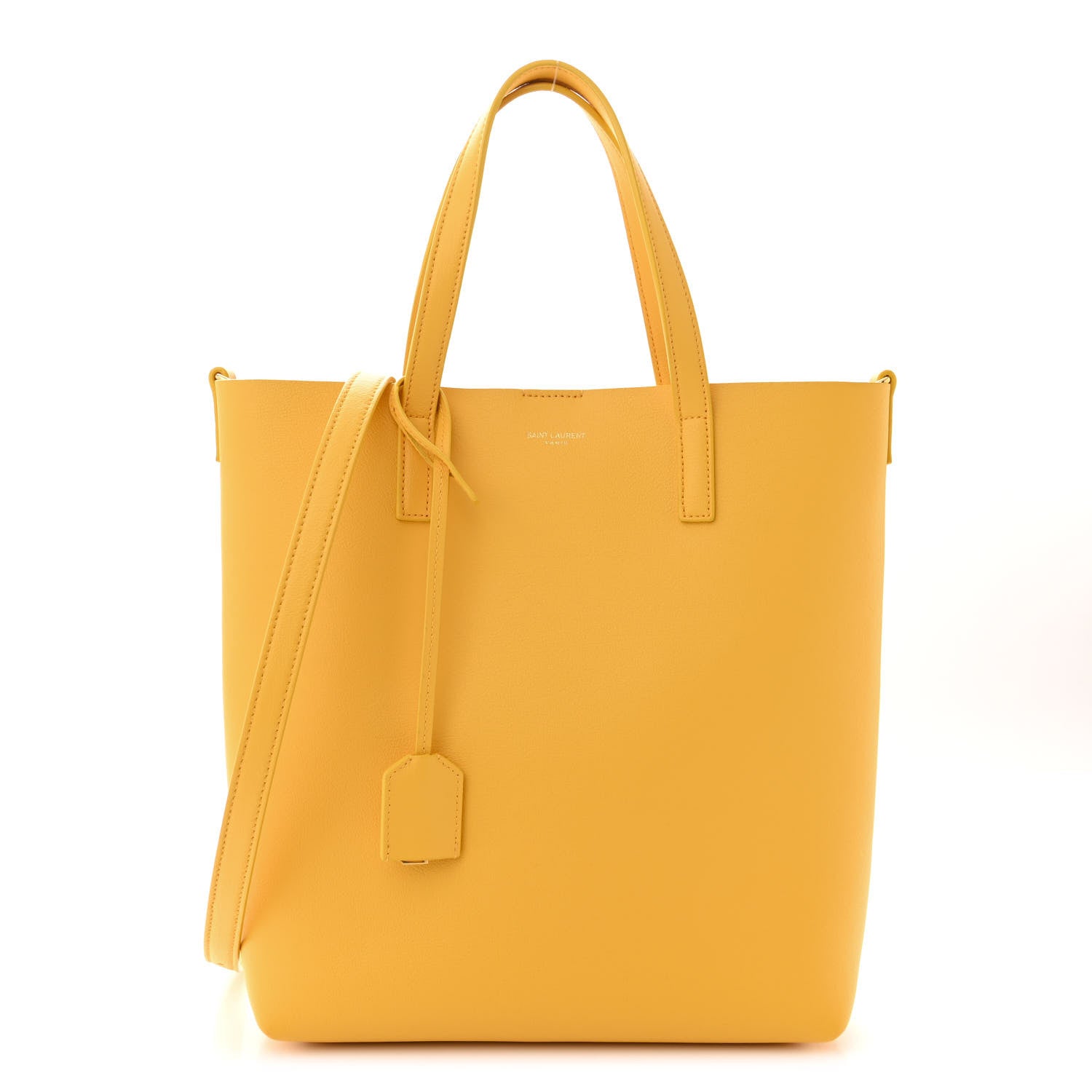 Saint Laurent Calfskin Toy Shopping Tote Yellow 1 of 10