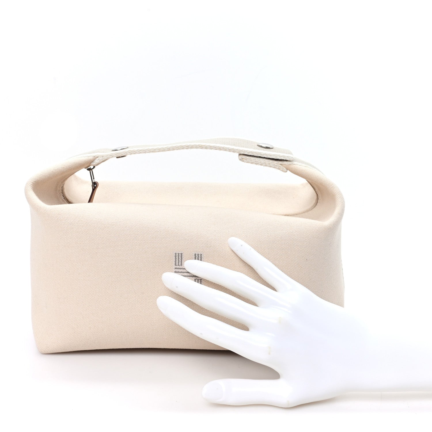Hermes Canvas Large Bride-A-Brac Pouch Natural Natural 2 of 7