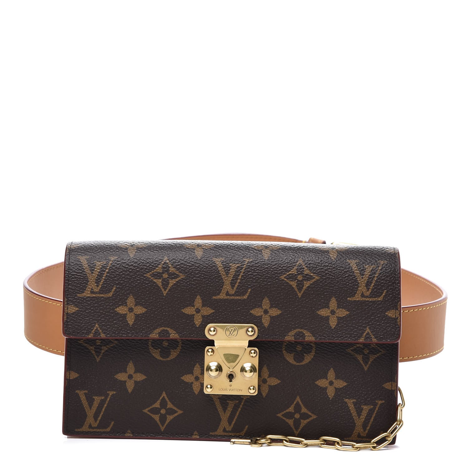 Louis Vuitton Monogram S Lock Belt Pouch MM 1 of 9
