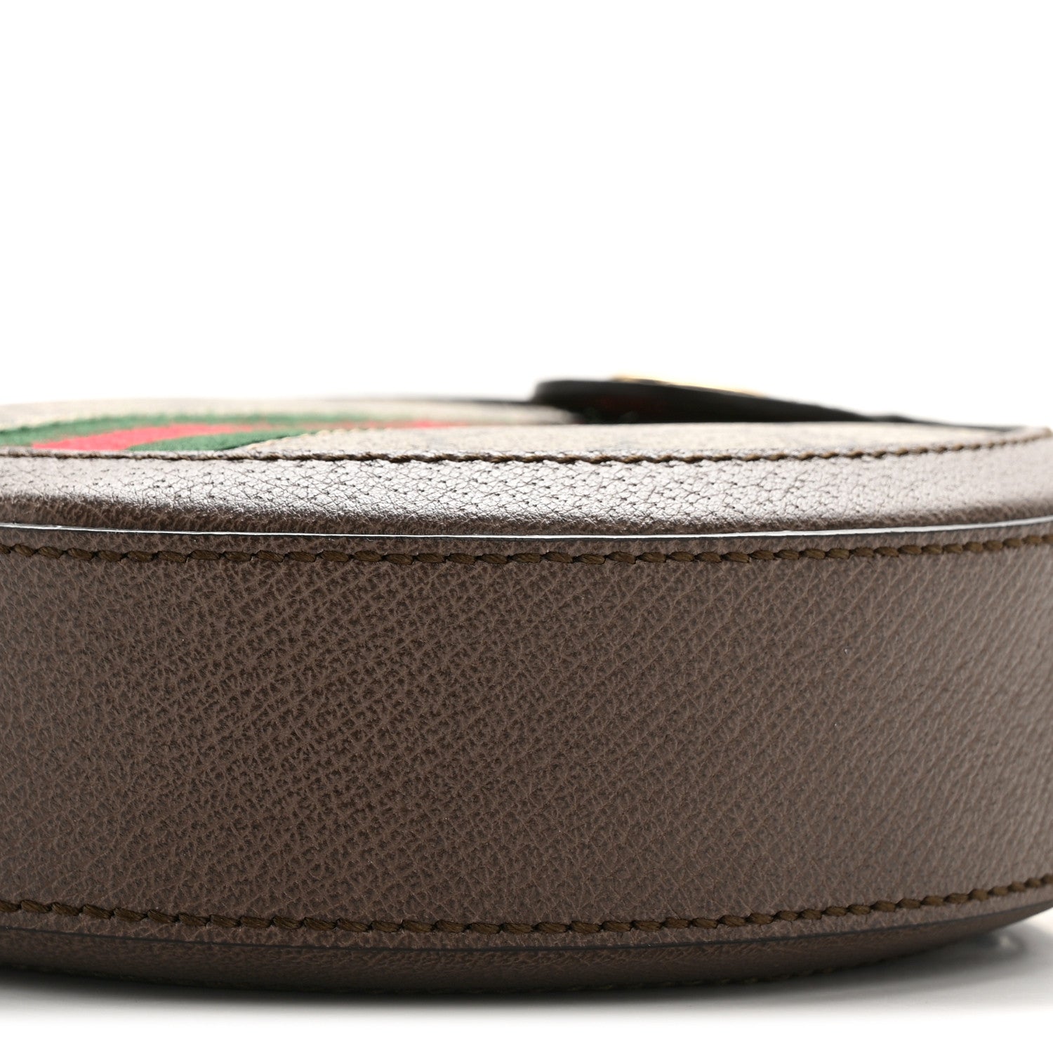 Gucci GG Supreme Monogram Web Mini Ophidia Round Shoulder Bag Brown 10 of 12