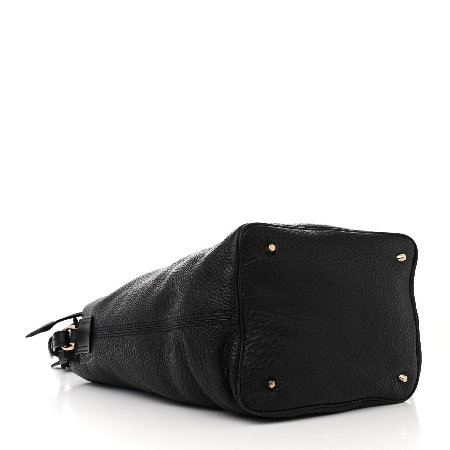 Burberry Grainy Calfskin Medium Check Ashby Hobo Black 4 of 18
