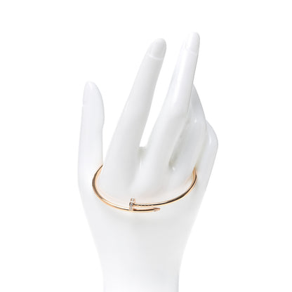 Cartier 18K Pink Gold Diamond Small Juste Un Clou Bracelet 17 2 of 4