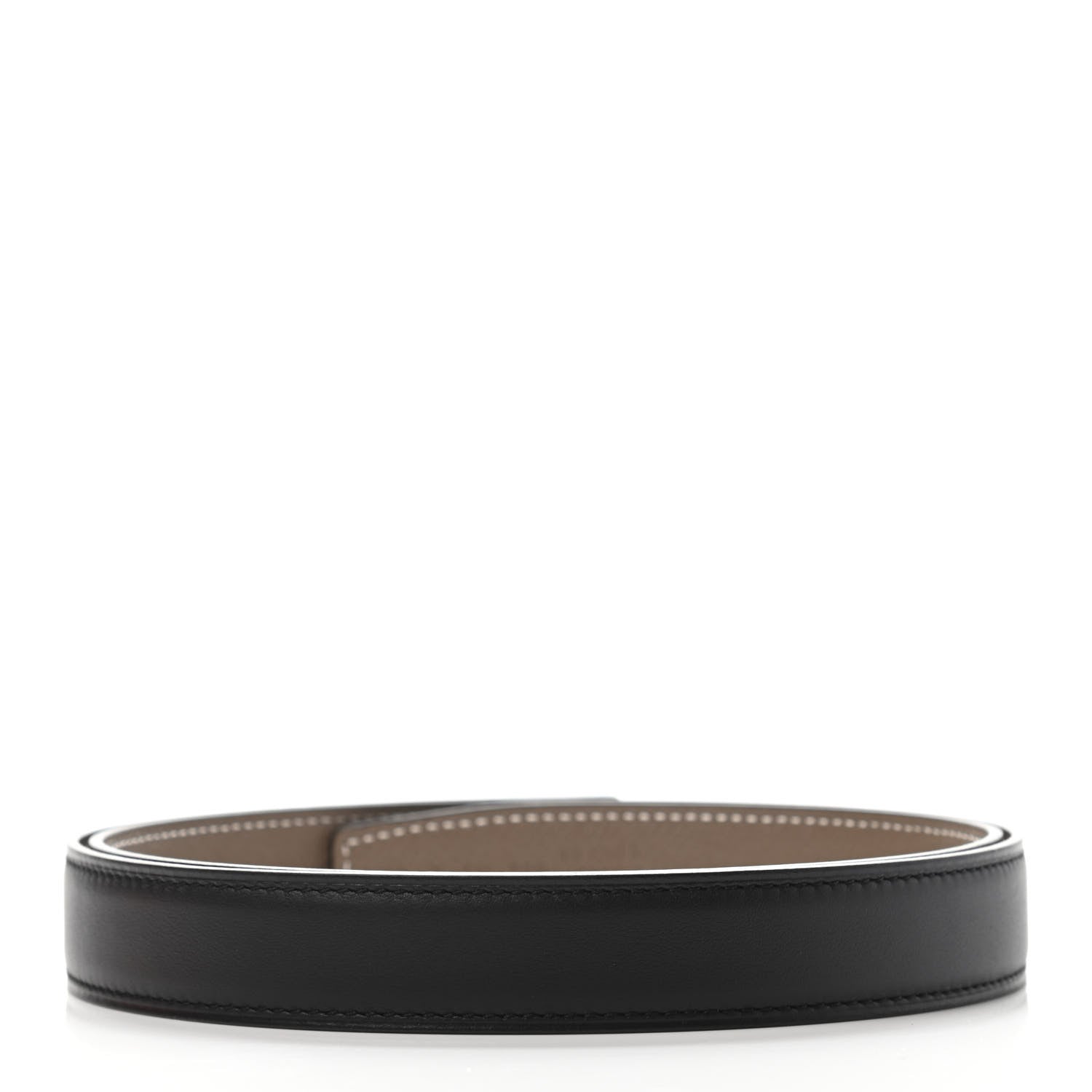 Hermes Swift Epsom 24mm Belt Strap 85 Black Etoupe 2 of 4