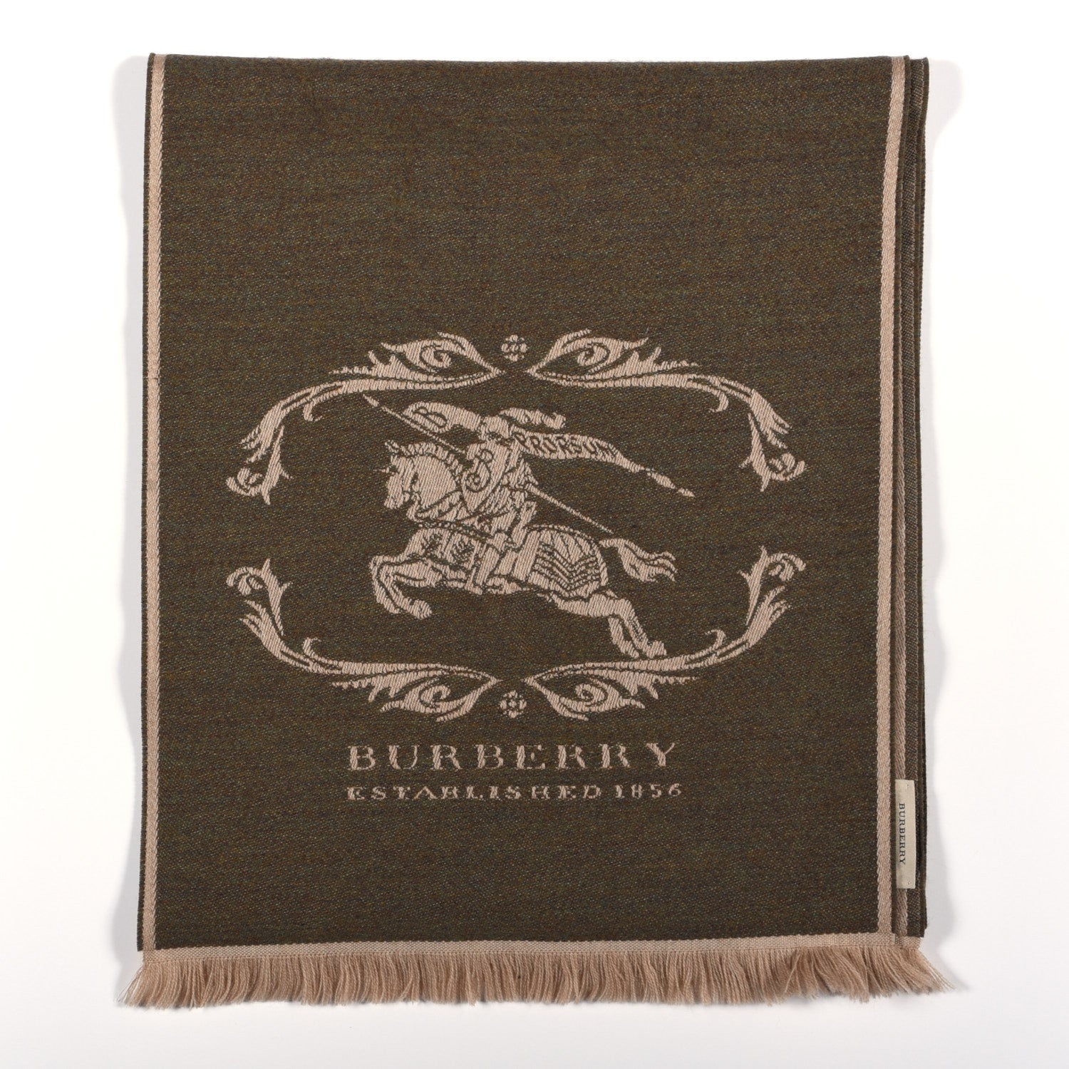 Burberry Prorsum Wool Scarf Brown 2 of 4