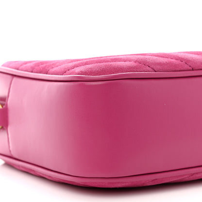 Saint Laurent Suede Matelasse Monogram Lou Camera Bag Rose 9 of 13