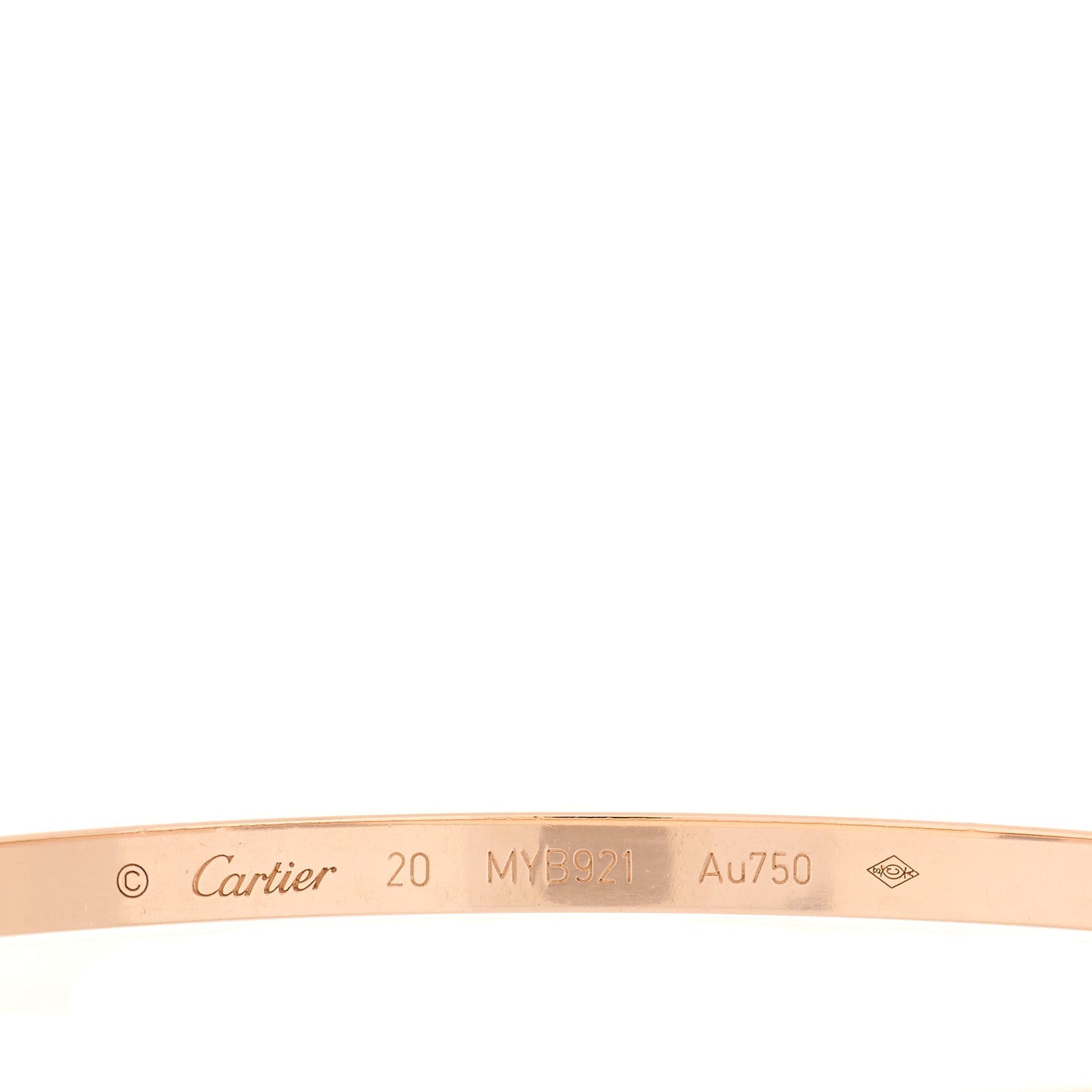 18K Pink Gold Small LOVE Bracelet 20