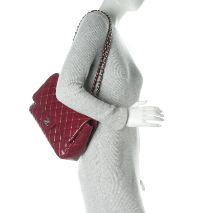 Chanel Caviar Quilted Jumbo Single Flap Dark Red 2 of 7