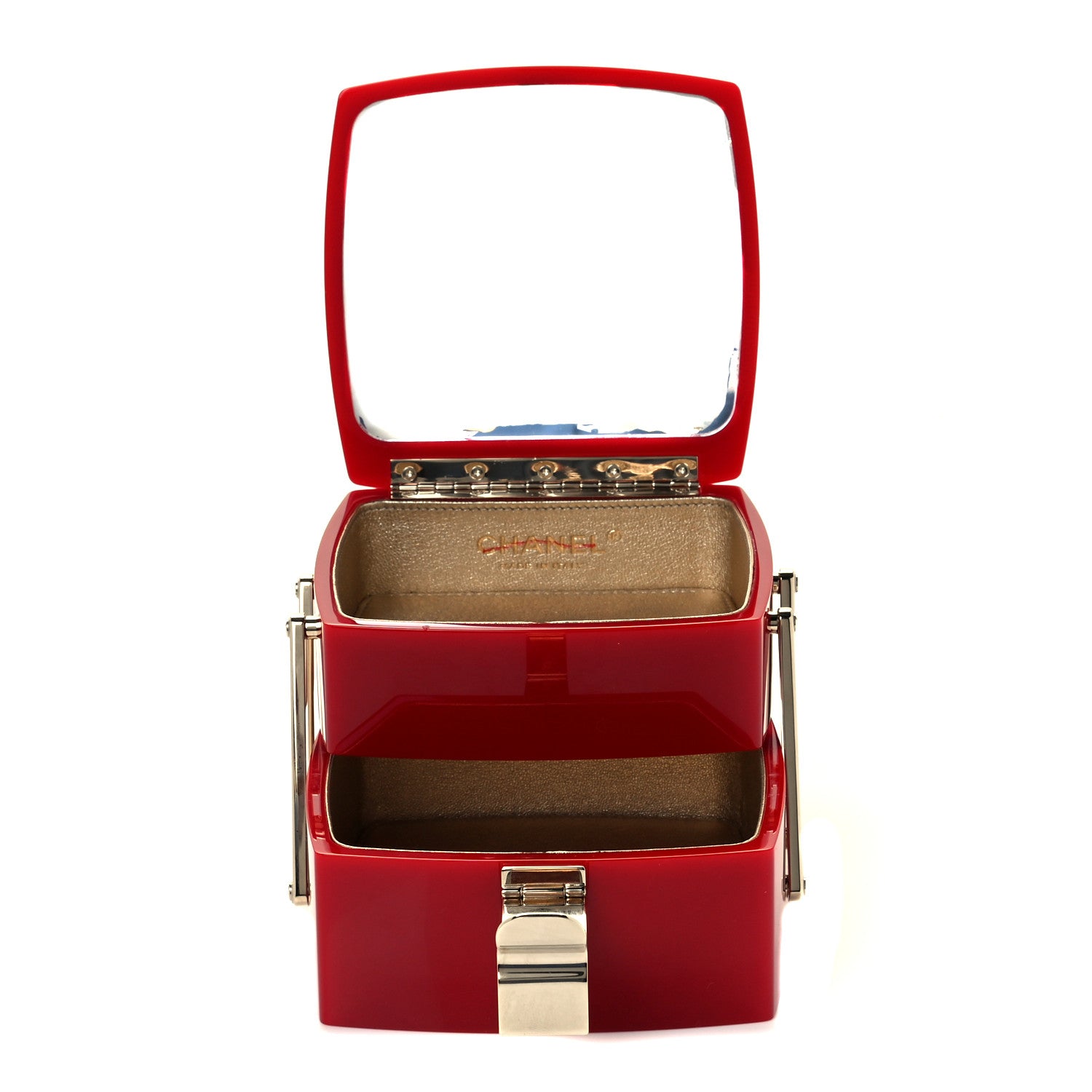 Chanel Plexiglass Evening in L'Atelier Minaudiere Jewelry Box Red 9 of 12