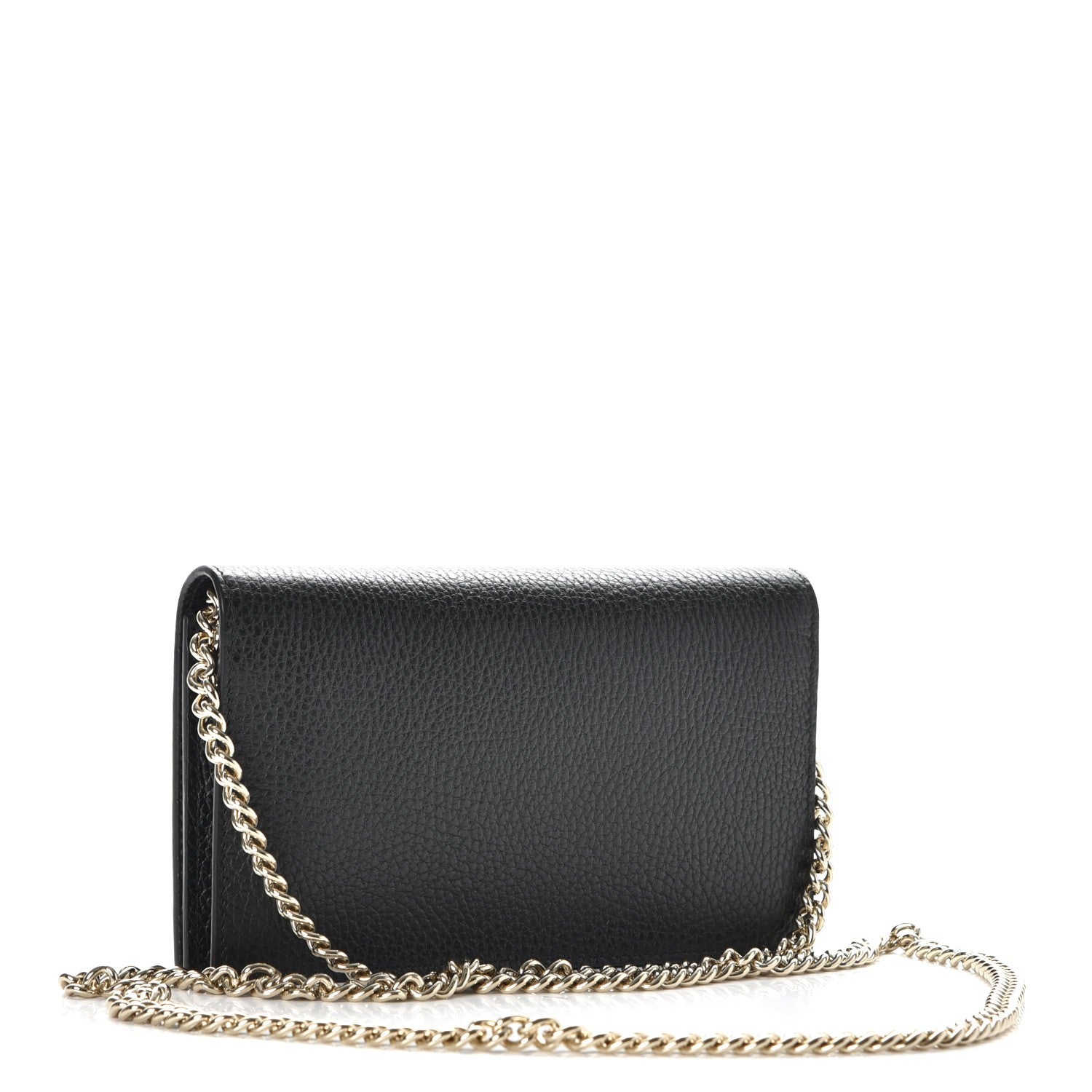 Gucci Dollar Calfskin Medium Betty Chain Wallet Black 3 of 8