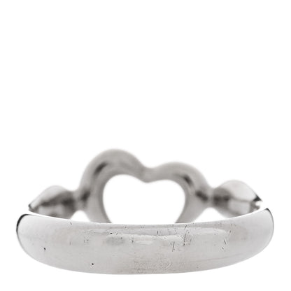 Tiffany Sterling Silver Elsa Peretti Open Heart Ring 50 5.5 4 of 6
