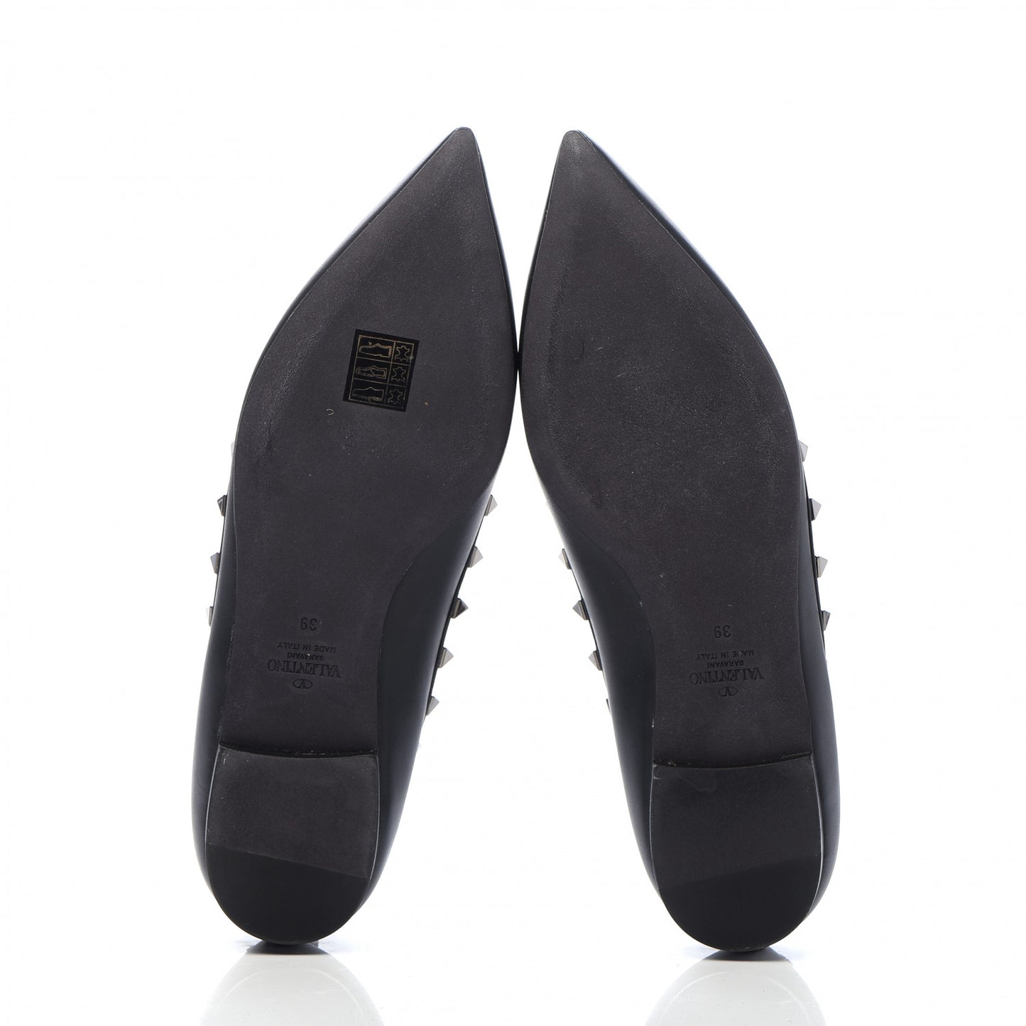 Nappa Rockstud Ballerina Flats 39 Black