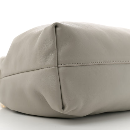 Loewe Mellow Nappa Donut Chain Medium Flamenco Knot Clutch Shell Grey 9 of 10