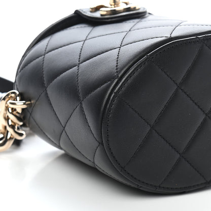 Chanel Lambskin Resin Elegant Chain Vanity Case Black 8 of 9