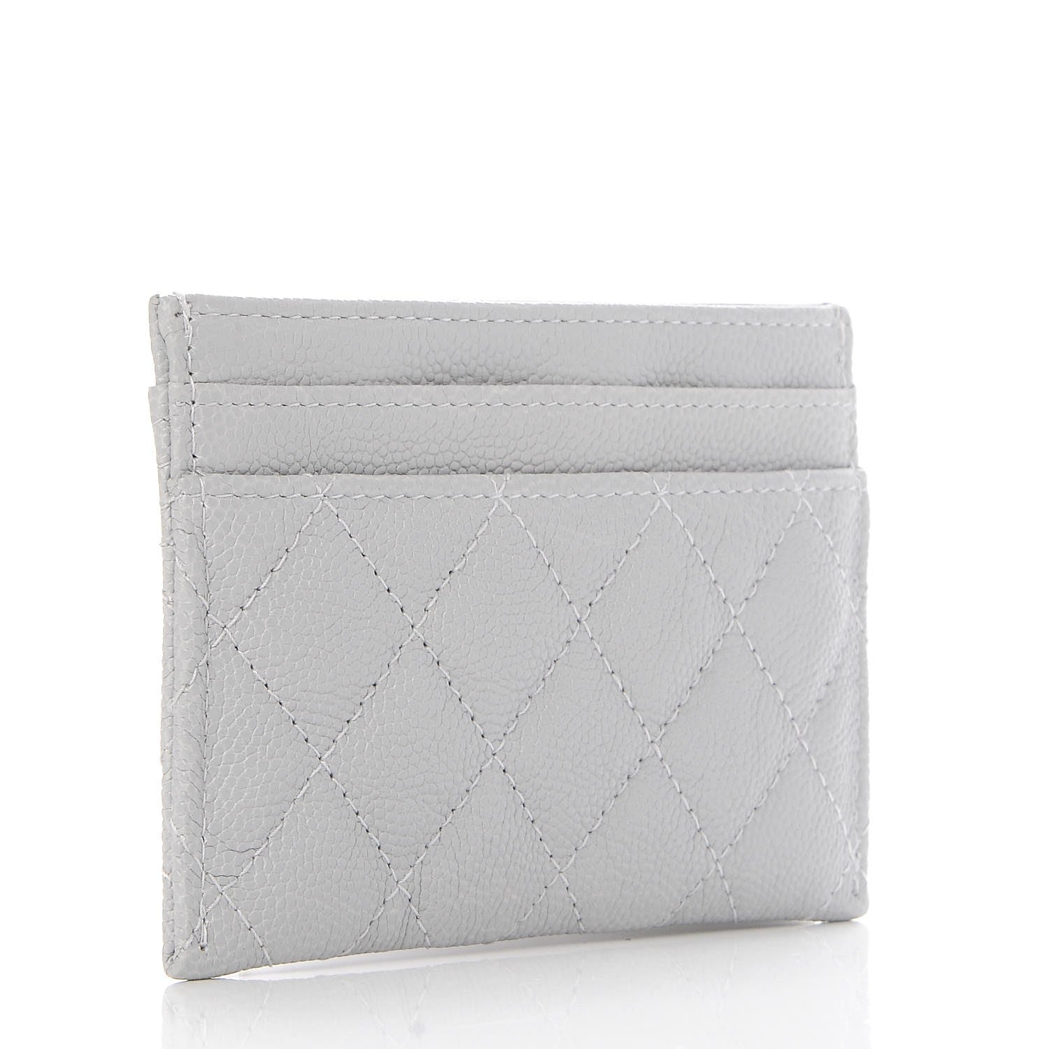 Chanel Caviar Quilted Boy Card Holder Grey 3 of 9