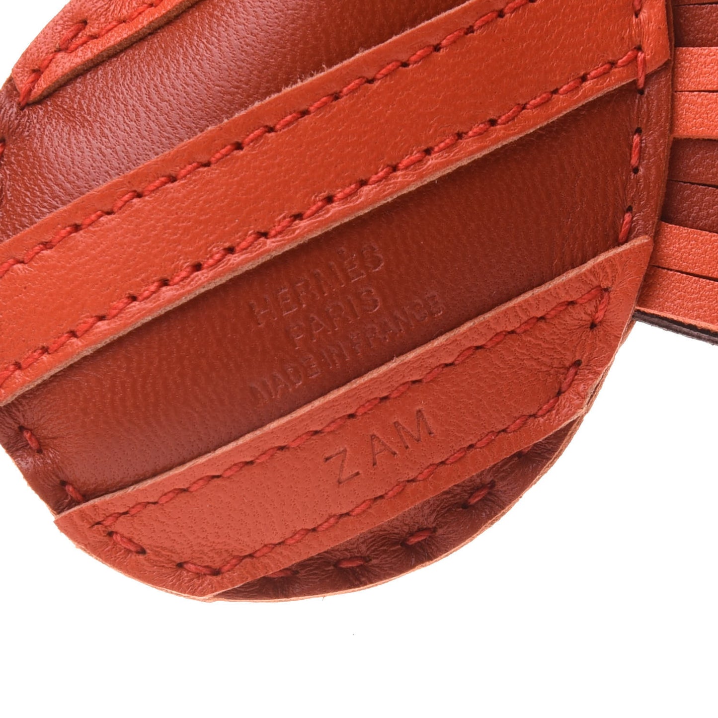 Milo Lambskin Geegee Savannah Bag Charm Cornaline Orange Poppy Rouge Sellier
