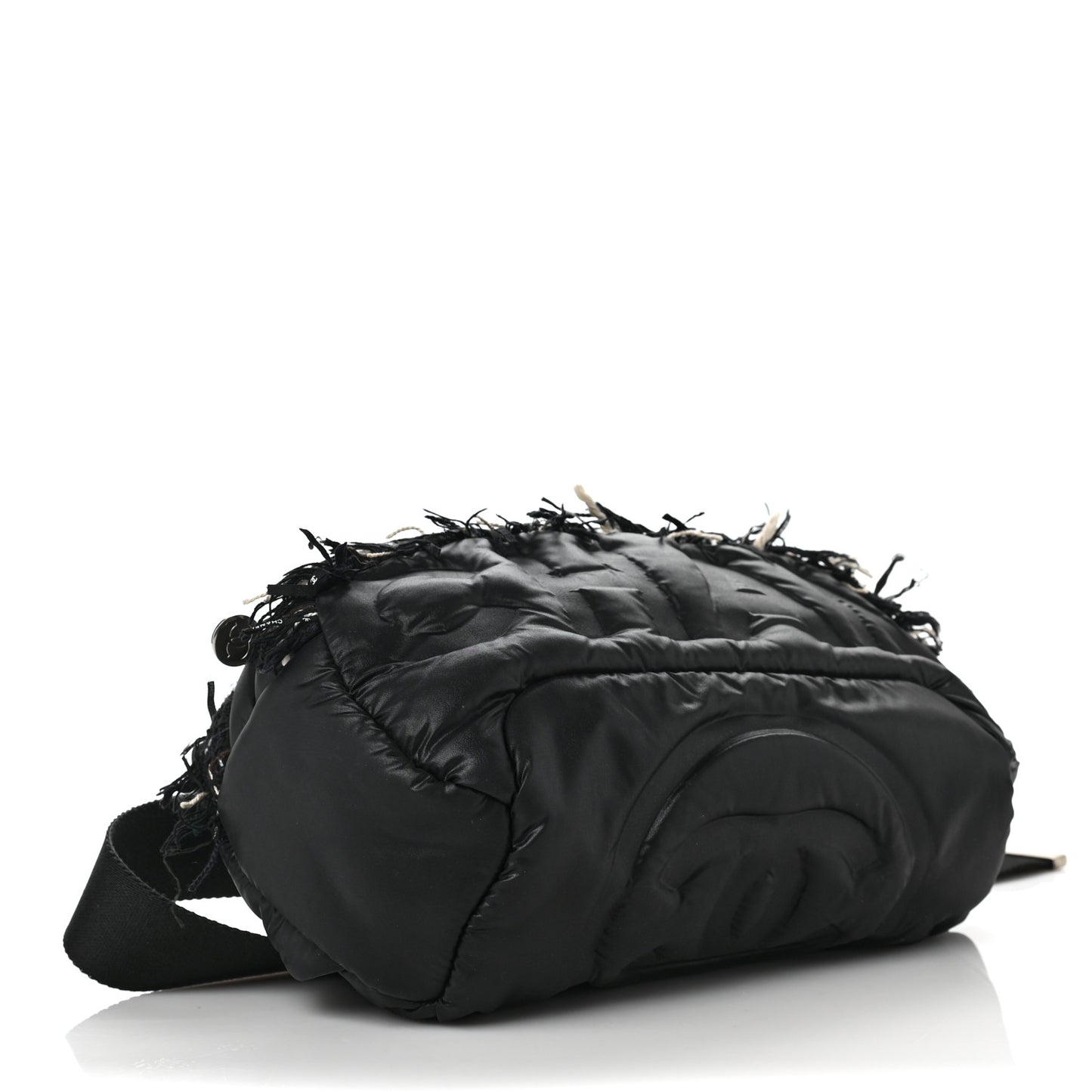 Nylon Tweed Coco Neige Belt Bag Black