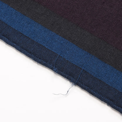 Hermes Cashmere Silk Cavalleria D'Etriers Shawl 140 Bleu Violet Parme 7 of 7